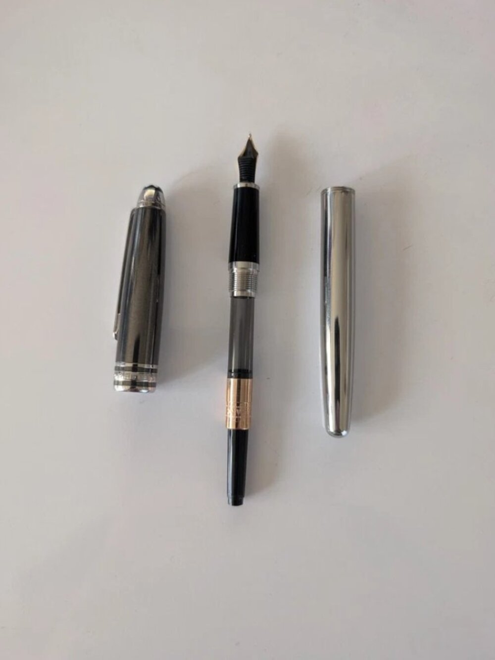 Montblanc Meisterstück Solitaire Hematite Steel Classique Fountain Pen 18k M Nib